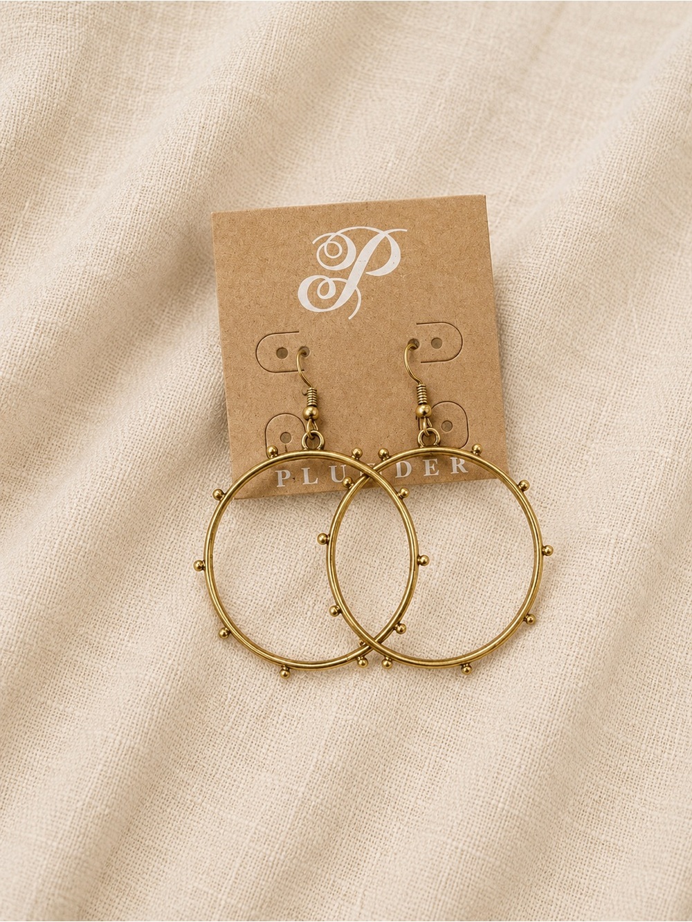 Plunder Gold-Tone Hoop Earrings